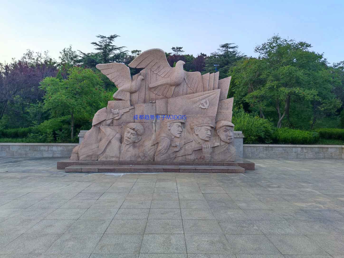 ?2023年08月30日山東省青島市某部隊(duì)三維數(shù)字沙盤項(xiàng)目交付，瞻仰城陽(yáng)烈士陵園！我司工程師們自發(fā)前往的第106個(gè)烈士陵園！